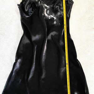 Mint Sz L Gold lable Victoria’s Secret Black Nightgown Lace Trim